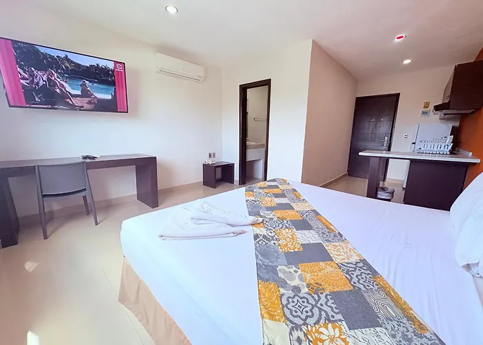 Estudio De Lujo Con Cama King Y Vista Con Alberca Appart hôtel *