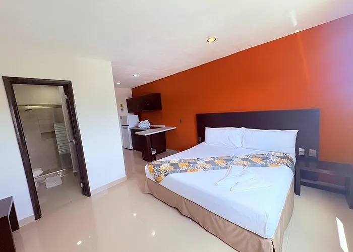 Estudio De Lujo Con Cama King Y Vista Con Alberca